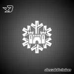 Castle Lager Snowflake Sticker